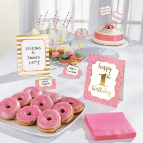 1st Birthday Girl Buffet Decorating Kit