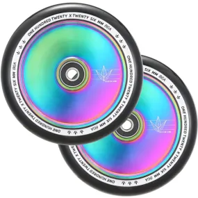 Envy 120mm Hollow Core Oil Slick/Black Scooter Wheels 2pk